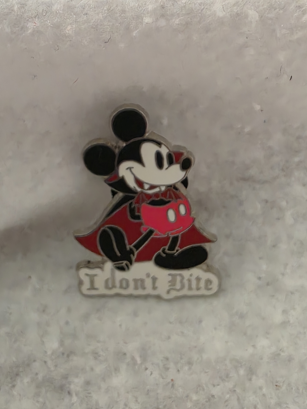 Disney 'I Don't Bite' Halloween Enamel Pin - Black & Red
